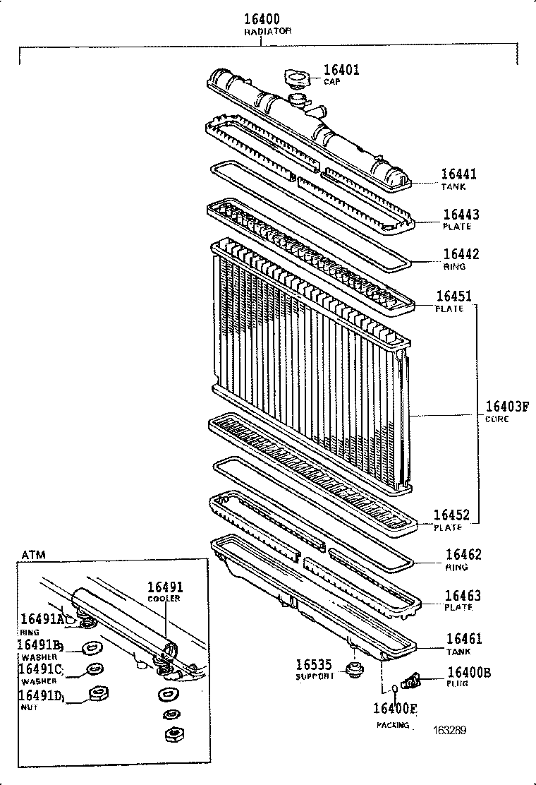 16261-16010 HOSE, WATER BY-PASS product image