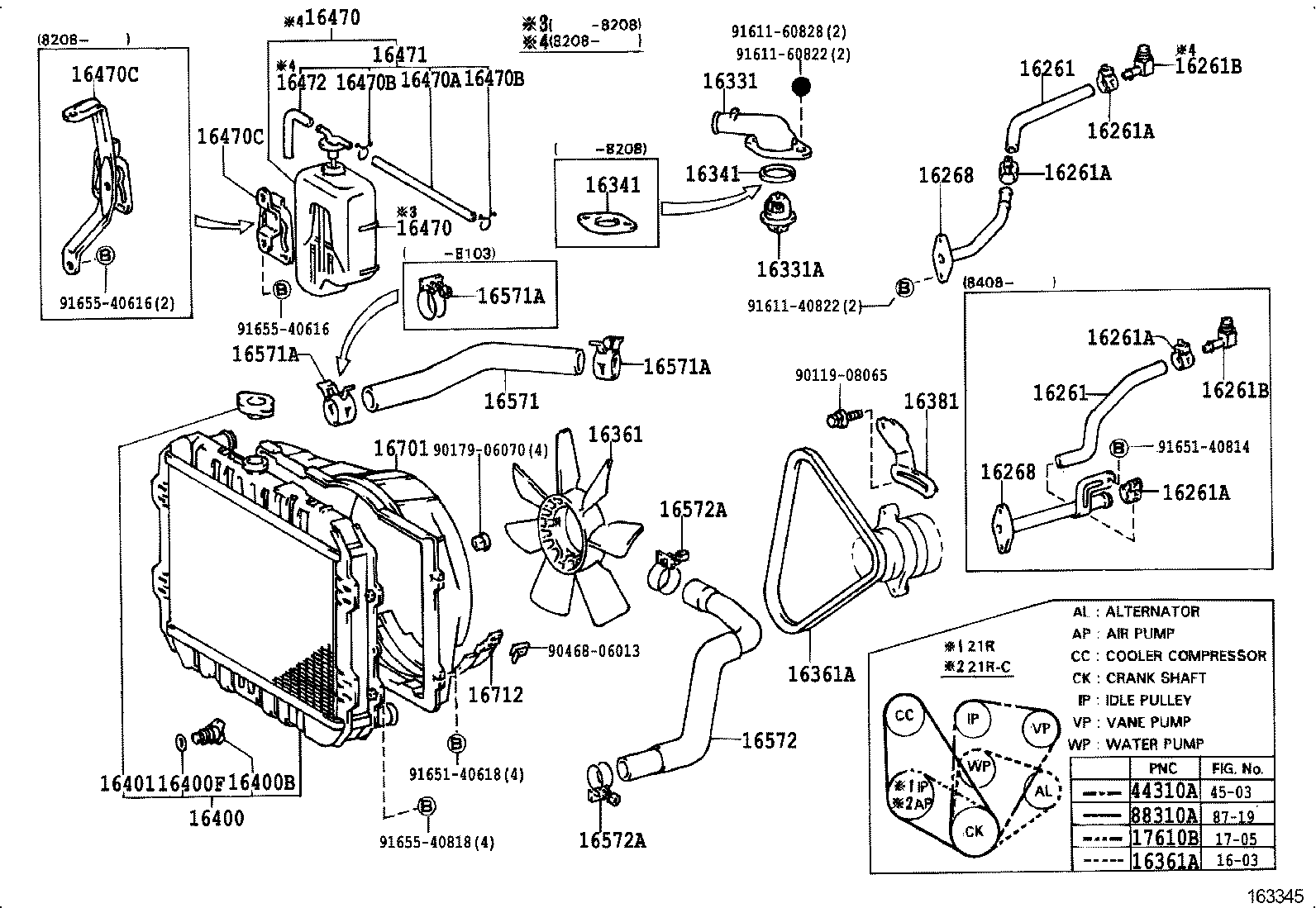 16381-35010 BAR, FAN BELT ADJUSTING product image