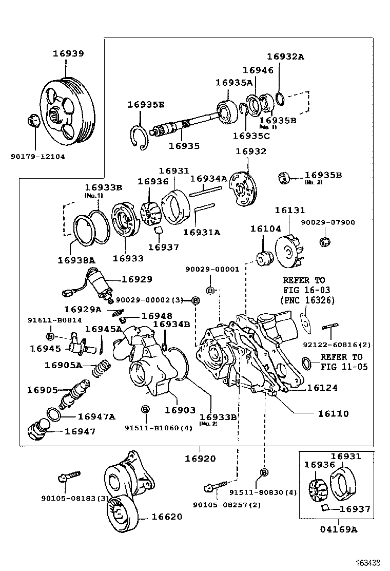 16100-49816 PUMP ASSY, ENGINE WATER product image
