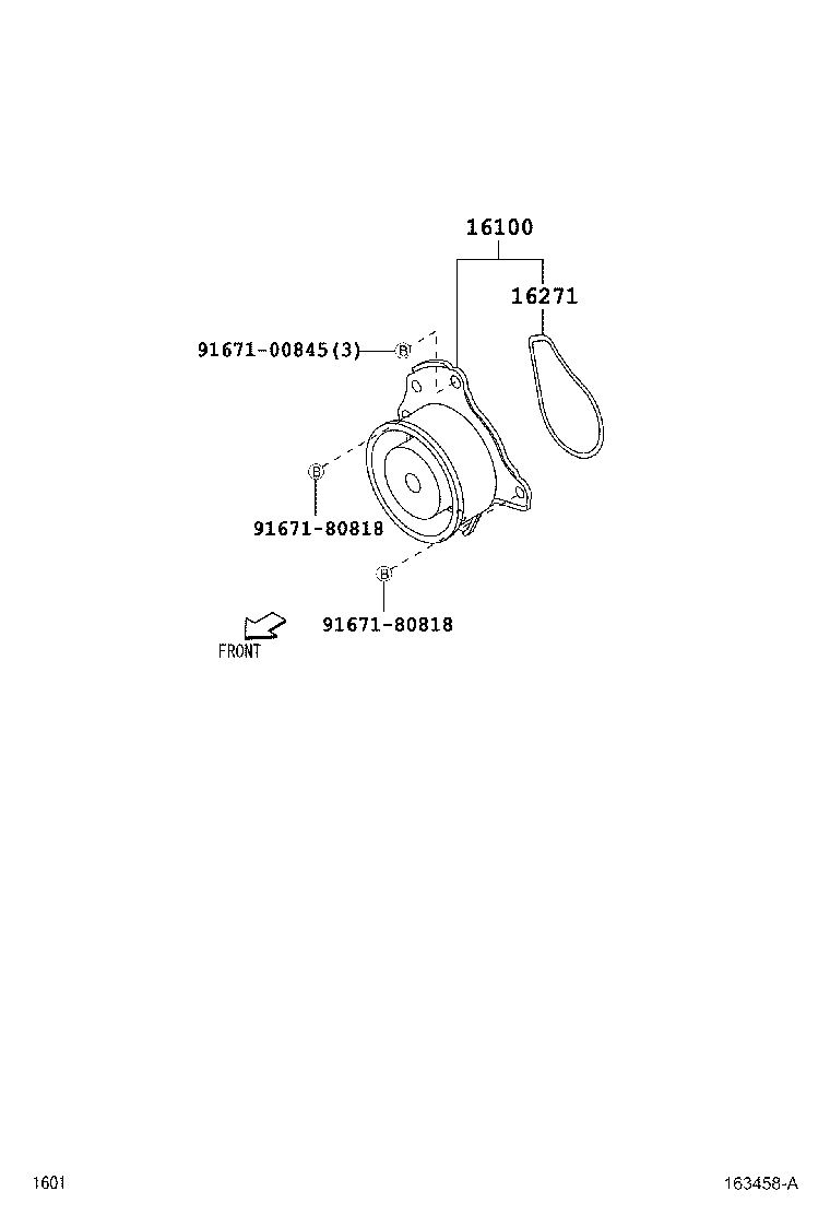 16100-97234 PUMP ASSY, ENGINE WATER product image