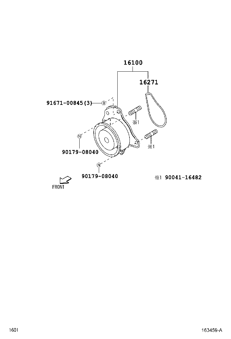 16100-97234 PUMP ASSY, ENGINE WATER product image