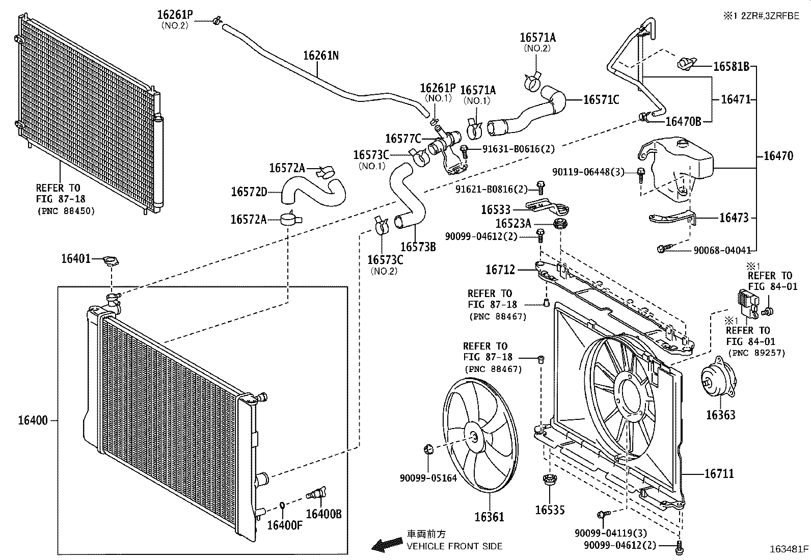 Toyota 16261-0T070 HOSE, WATER BY-PASS