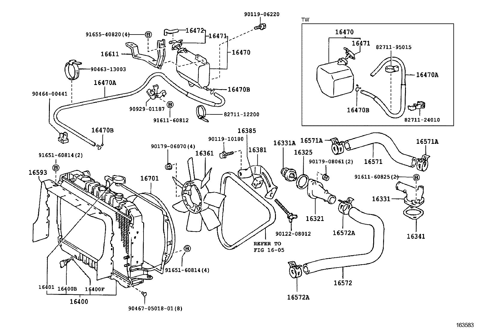 16381-54081 BAR, FAN BELT ADJUSTING product image