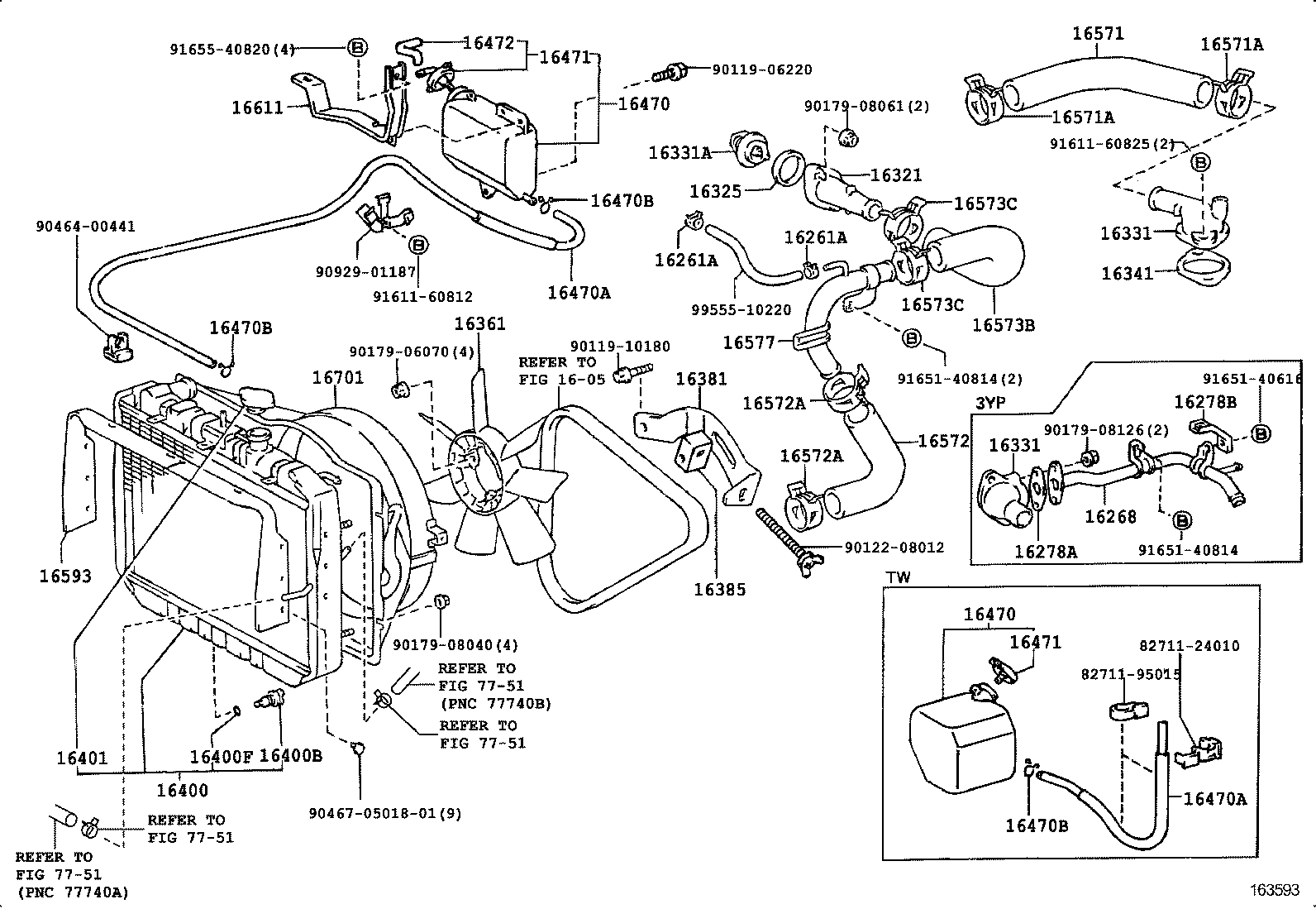 16400-73440 RADIATOR ASSY product image