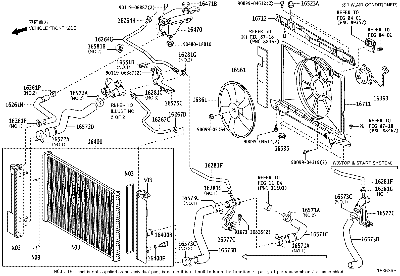 16283-33040 HOSE, WATER BY-PASS, NO.6 product image
