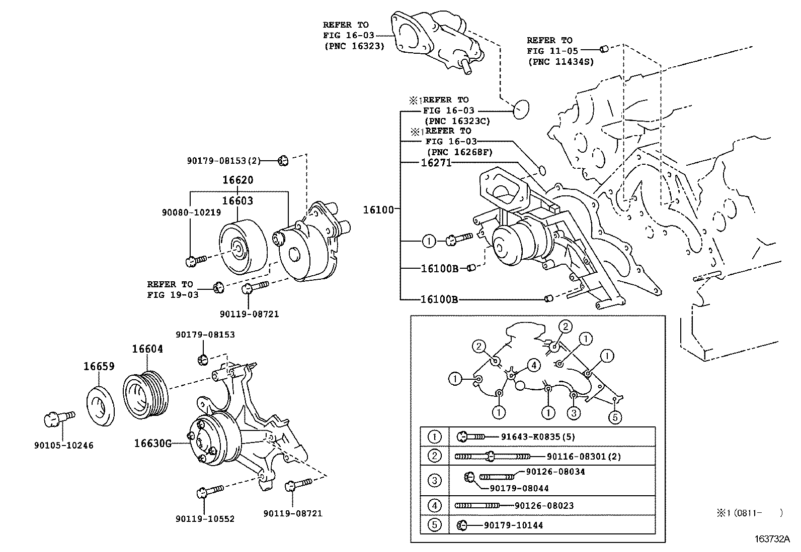 Toyota 16100-59276 PUMP ASSY, ENGINE WATER
