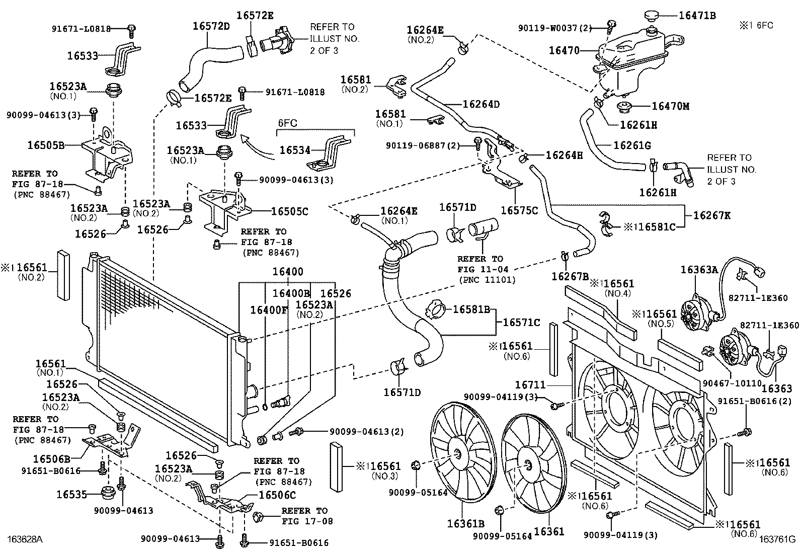 16264-37041 HOSE, WATER BY-PASS, NO.2 product image