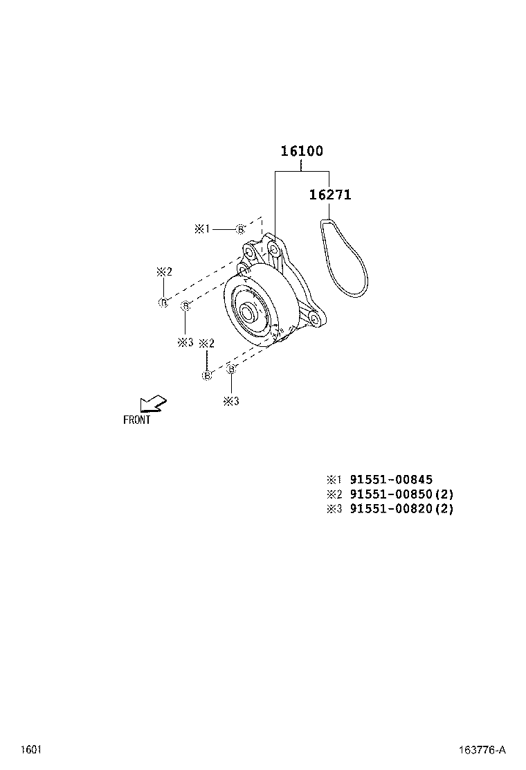 16100-97234 PUMP ASSY, ENGINE WATER product image