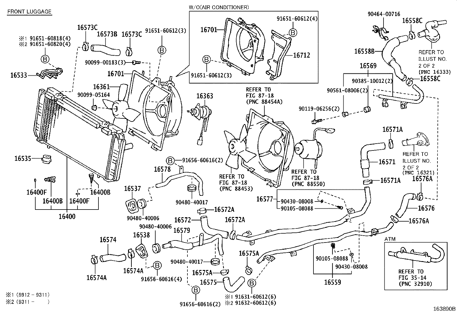 16264-88382 HOSE, WATER BY-PASS, NO.2 product image