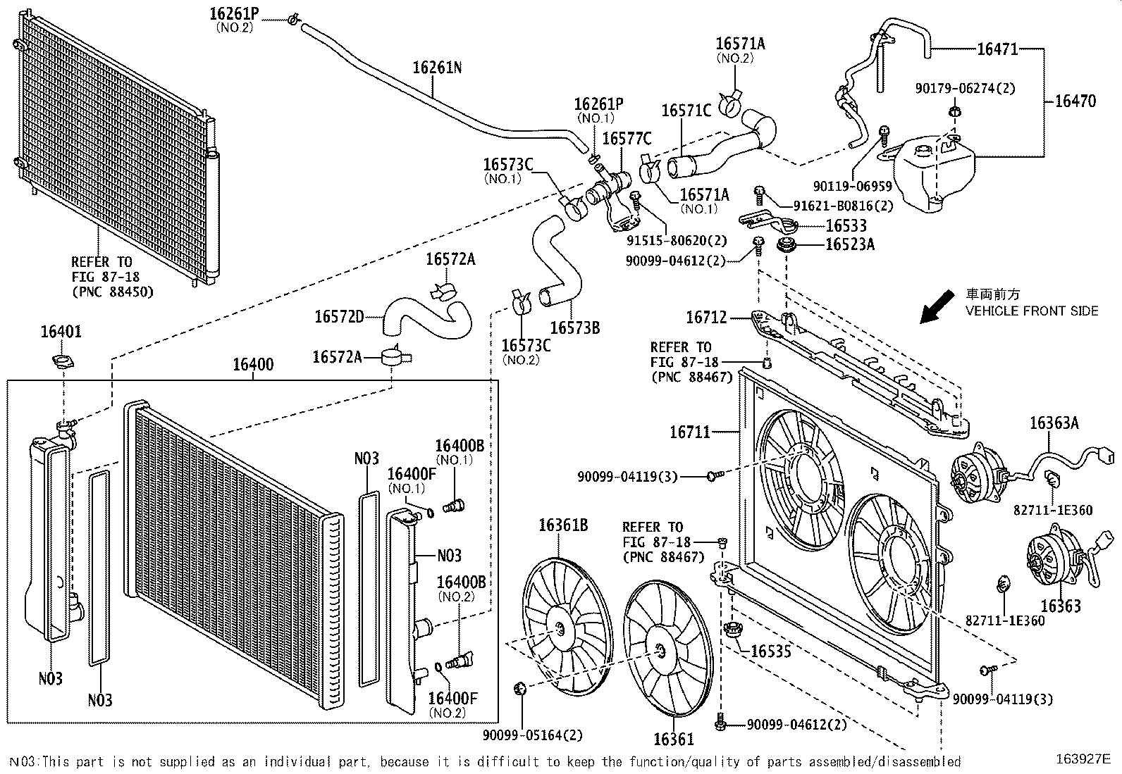 16261-21160 HOSE, WATER BY-PASS, NO.2 product image