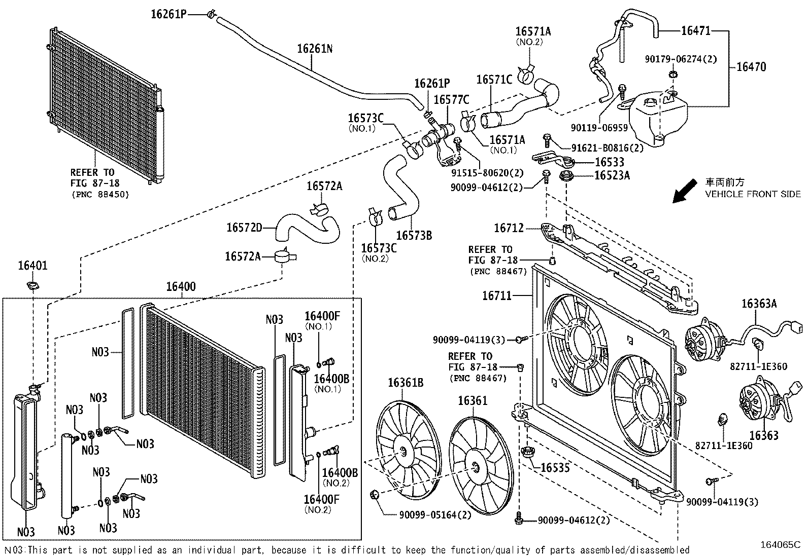 16261-21160 HOSE, WATER BY-PASS, NO.2 product image