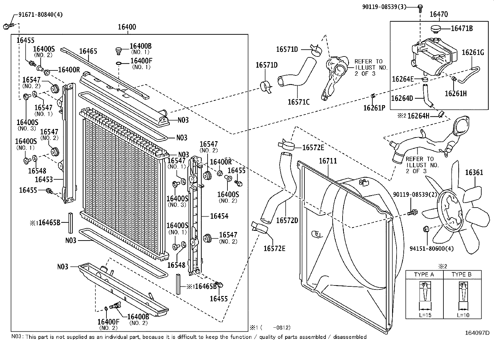 16264-38110 HOSE, WATER BY-PASS, NO.2 product image