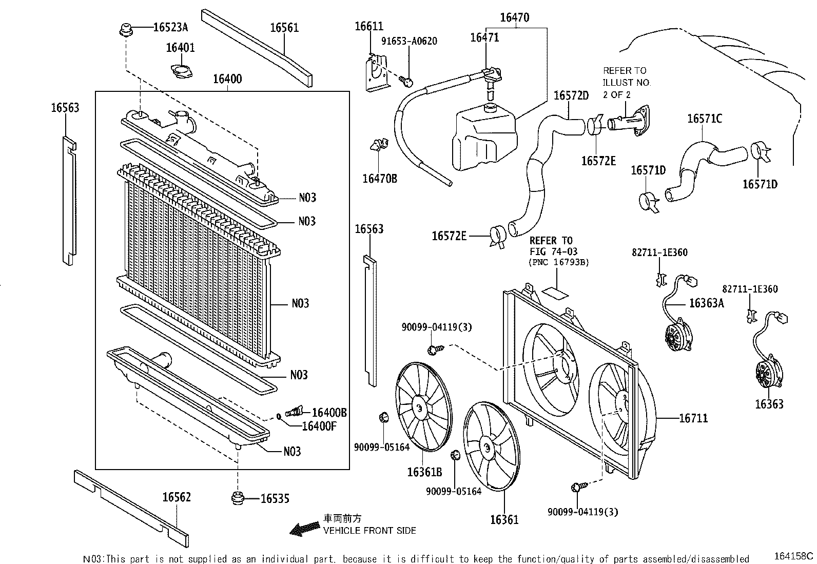 16363-28270 MOTOR, COOLING FAN product image