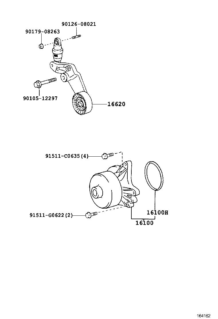 16100-29415 PUMP ASSY, ENGINE WATER product image