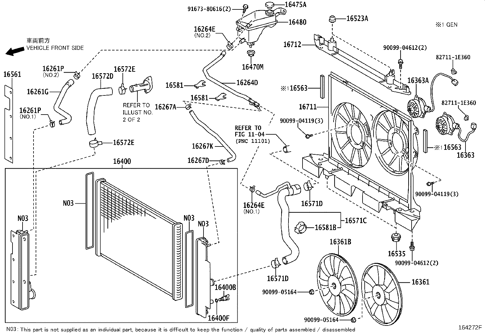 16400-36190 RADIATOR ASSY product image