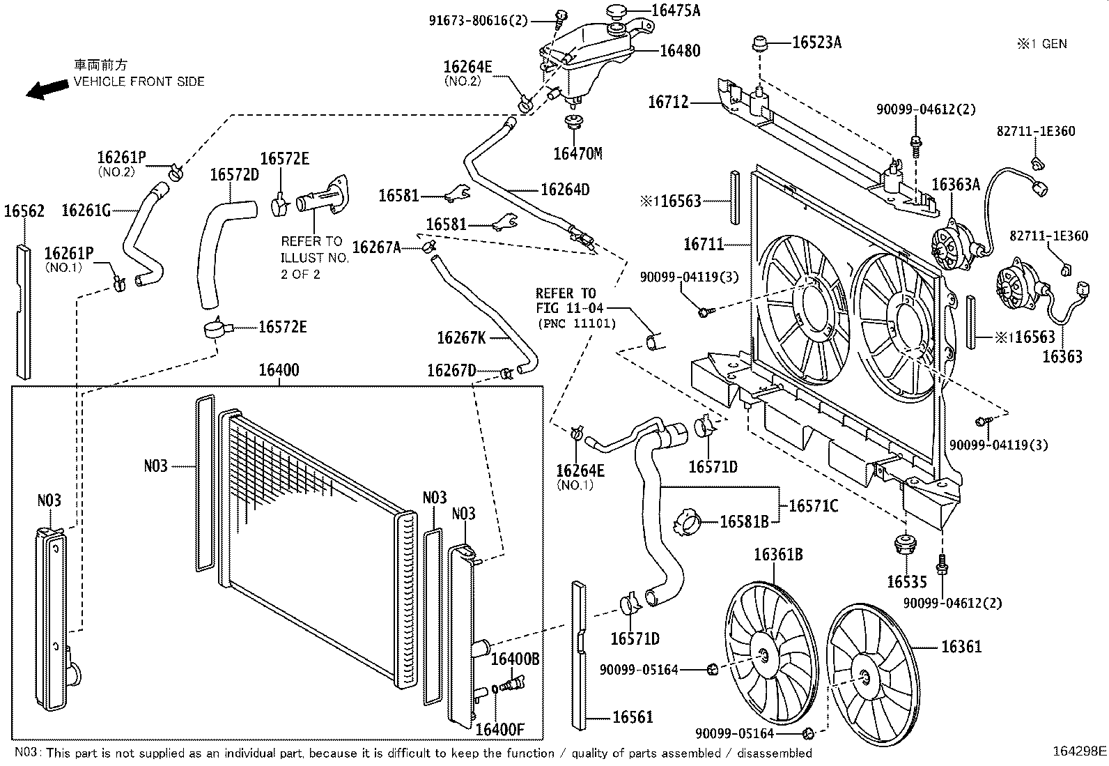 16400-36190 RADIATOR ASSY product image