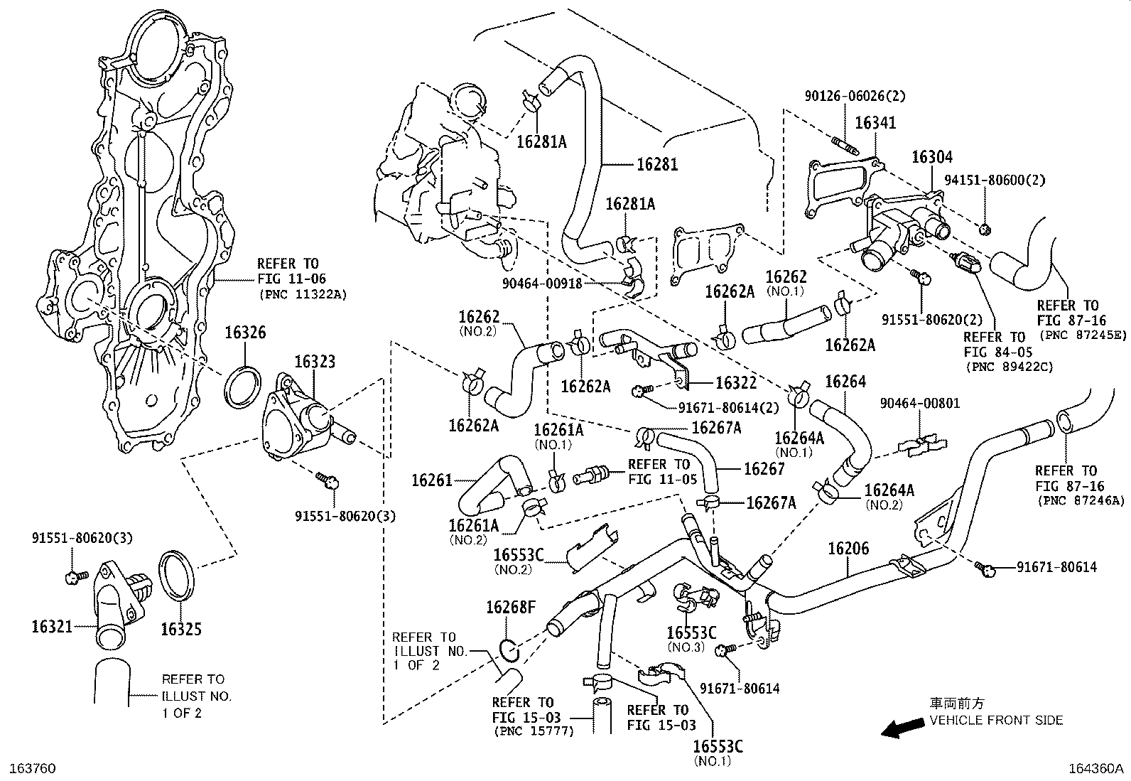 16206-33040 Water Bypass Pipe product image