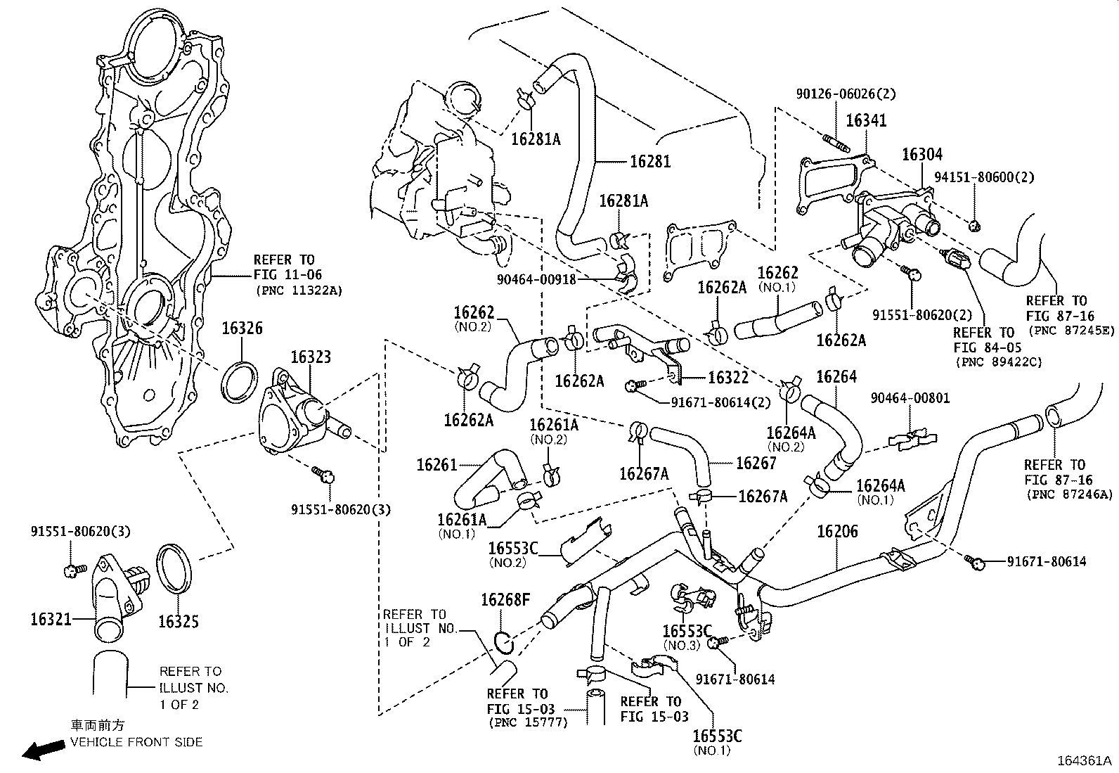 16283-33040 HOSE, WATER BY-PASS, NO.6 product image