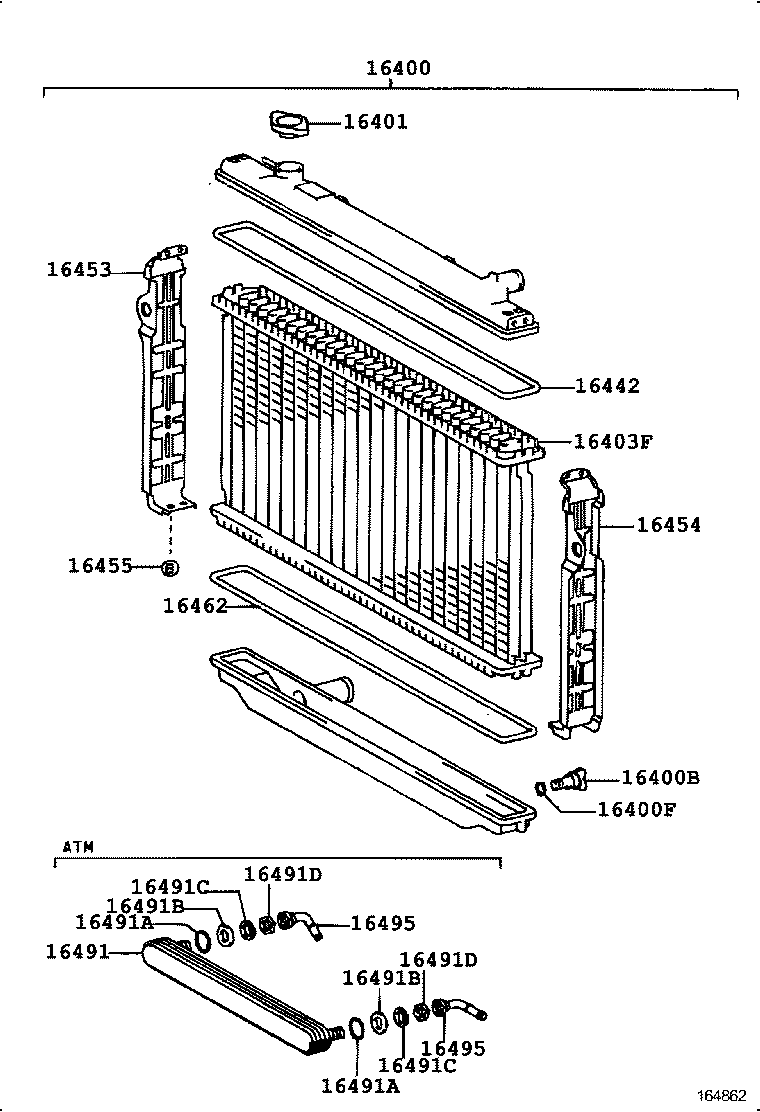 16400-66050 RADIATOR ASSY product image