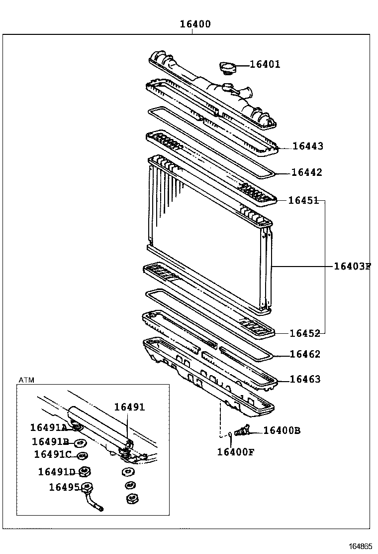 16261-55010 HOSE, WATER BY-PASS product image