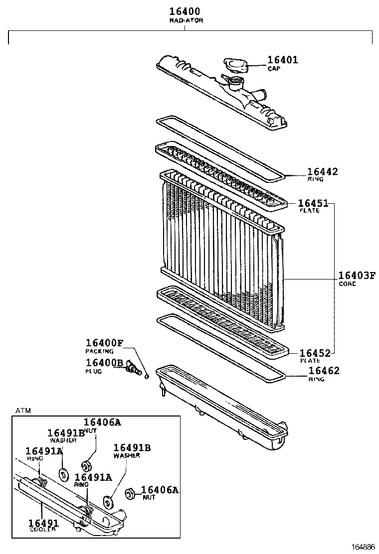 16261-55040 HOSE, WATER BY-PASS product image
