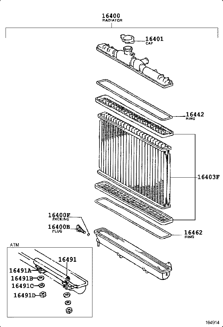 16400-15670 RADIATOR ASSY product image