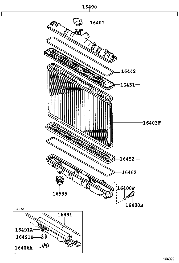 16400-16400 RADIATOR ASSY product image
