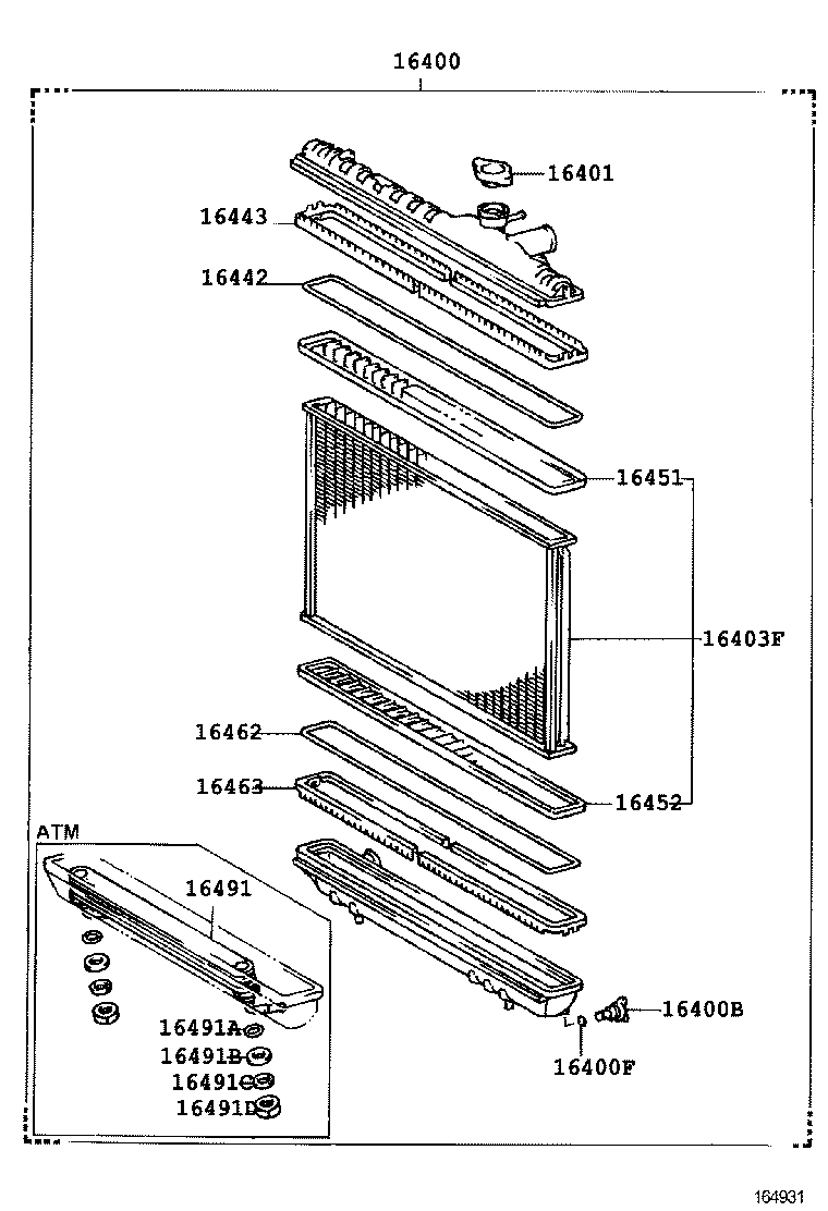 16400-70240 RADIATOR ASSY product image