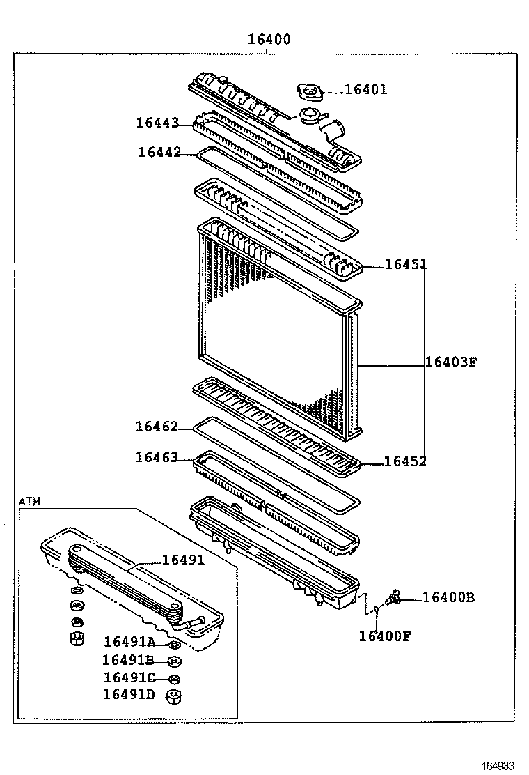 16400-70241 RADIATOR ASSY product image