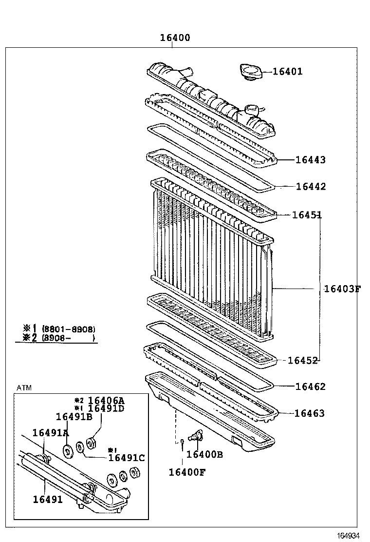 16400-70241 RADIATOR ASSY product image