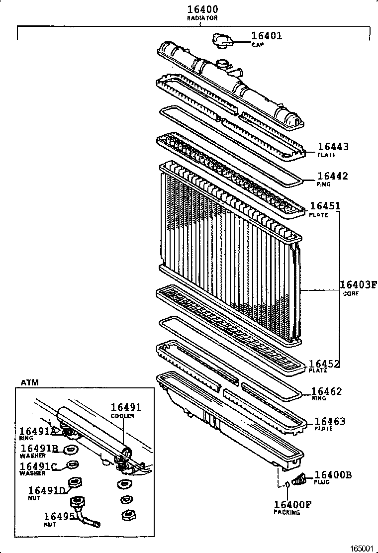 16400-63160 RADIATOR ASSY product image