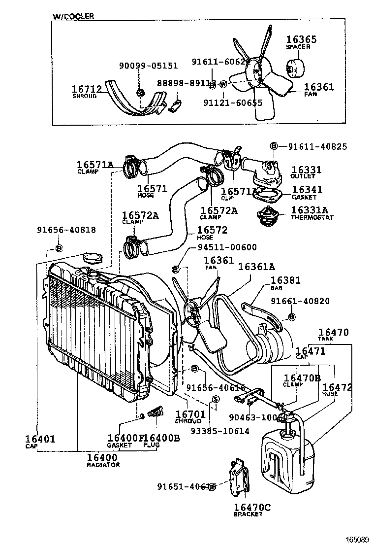 16400-54082 RADIATOR ASSY product image