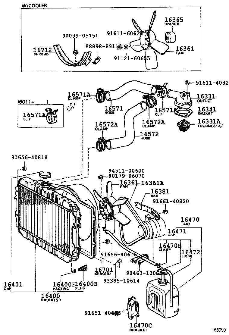 16400-54082 RADIATOR ASSY product image