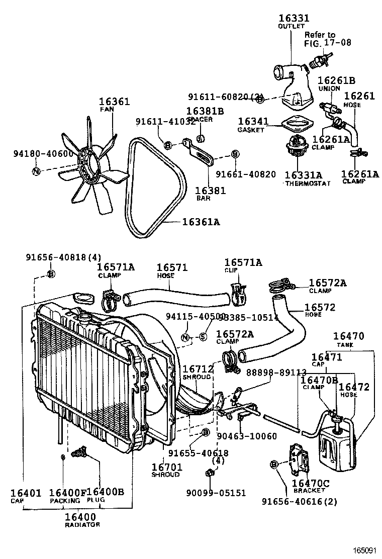 16400-54082 RADIATOR ASSY product image