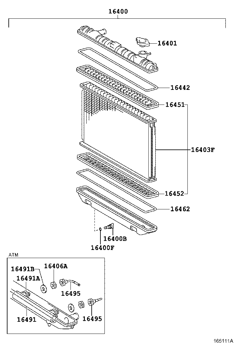 16264-46060 HOSE, WATER BY-PASS, NO.2 product image