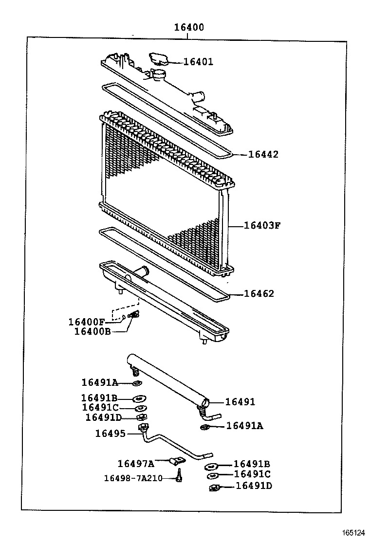 16261-74130 HOSE, WATER BY-PASS product image