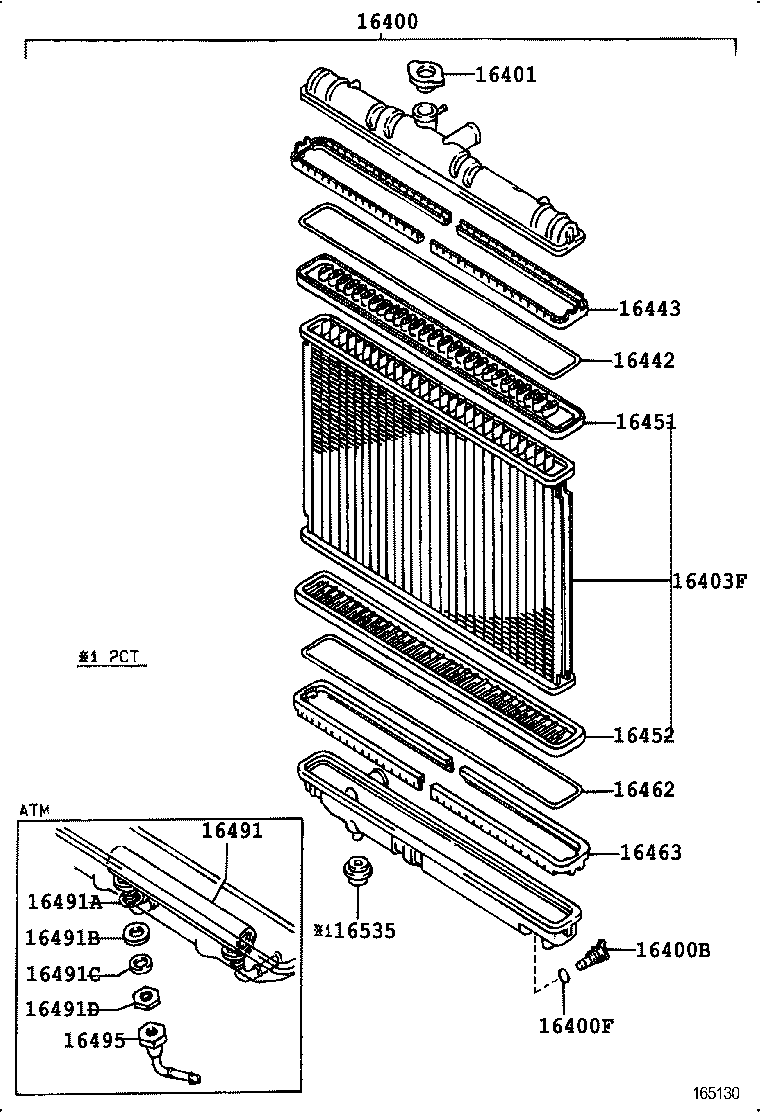 16400-74430 RADIATOR ASSY product image