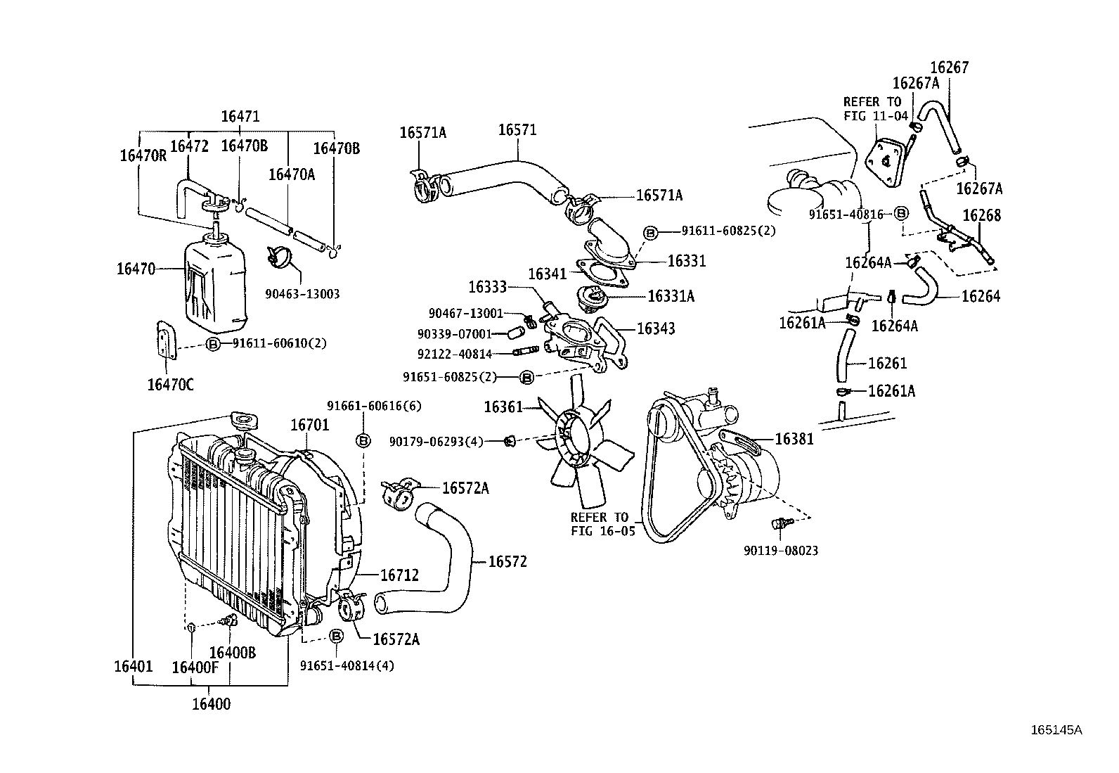 16261-13060 HOSE, WATER BY-PASS, NO.2 product image