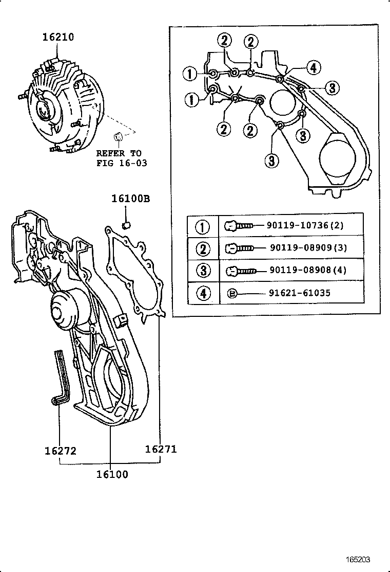 16100-69315 PUMP ASSY, ENGINE WATER product image