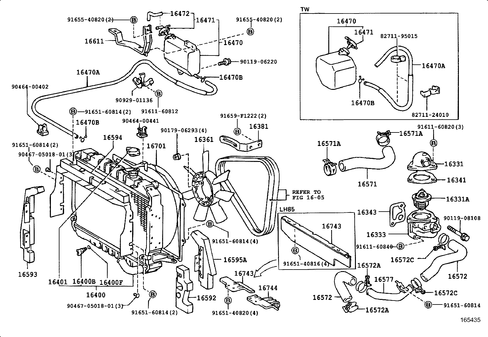 16381-54081 BAR, FAN BELT ADJUSTING product image