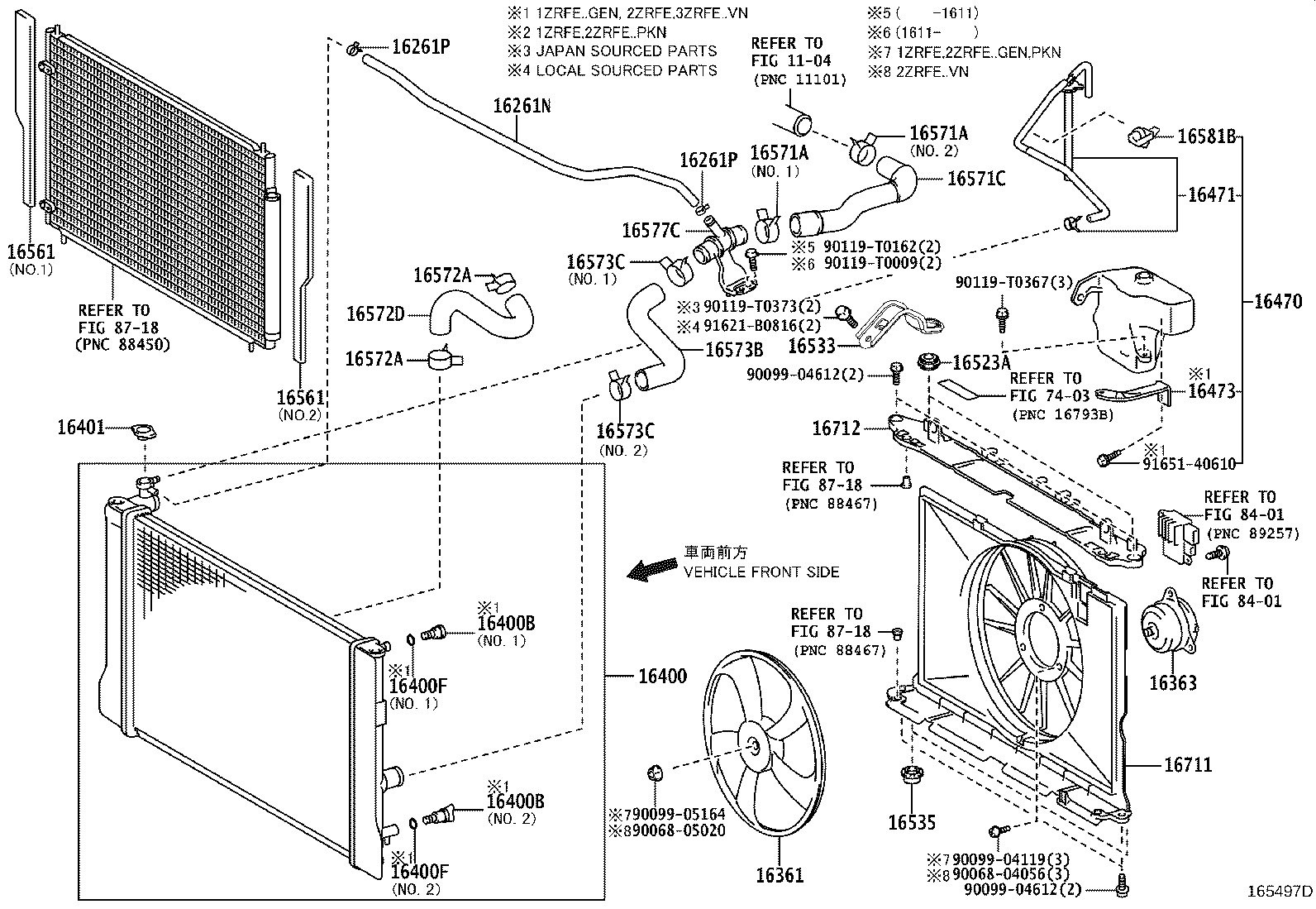 16261-0D090 HOSE, WATER BY-PASS, NO.1 product image