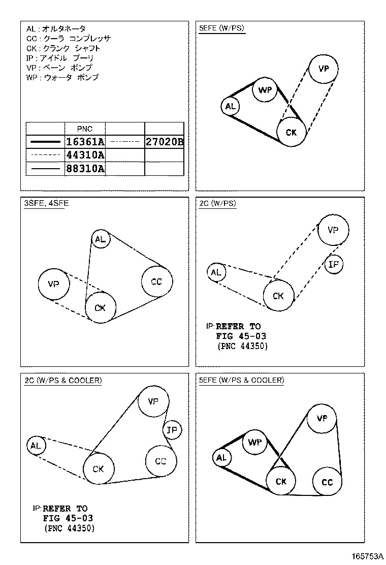 90916-02426 BELT, V (COOLER COMPRESSOR TO CRANKSHAFT PULLEY), NO.1 product image