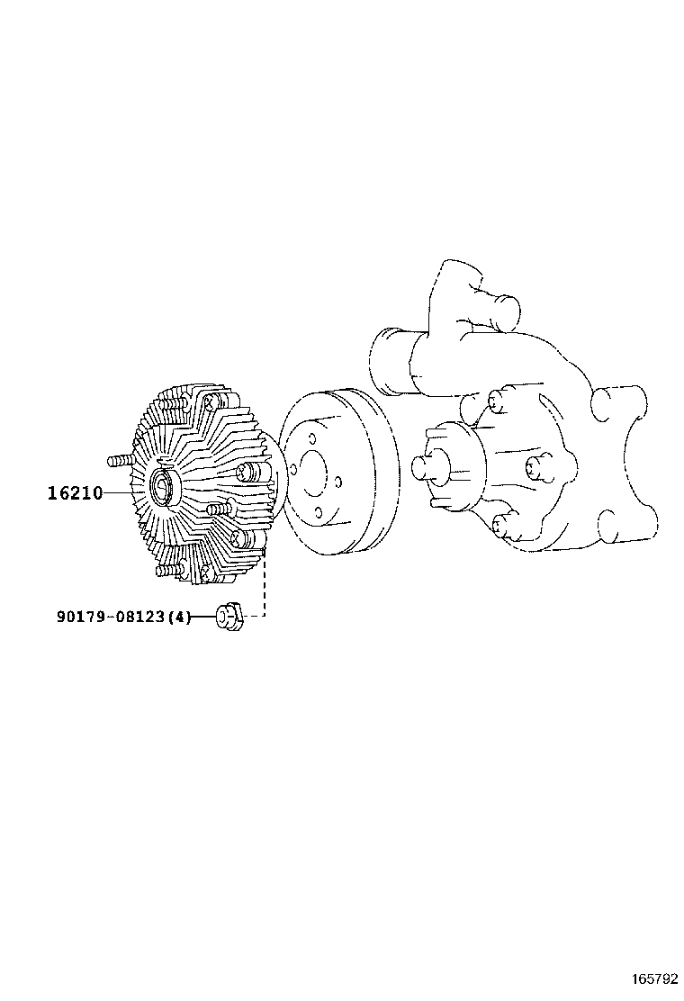 16100-69265 PUMP ASSY, ENGINE WATER product image