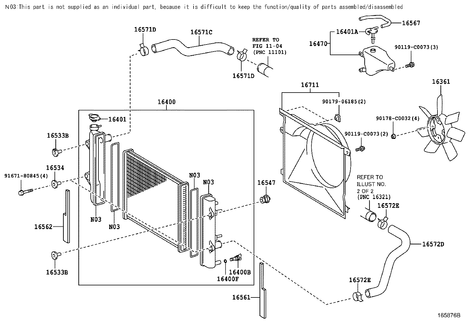 16264-0P080 HOSE, WATER BY-PASS, NO.2 product image