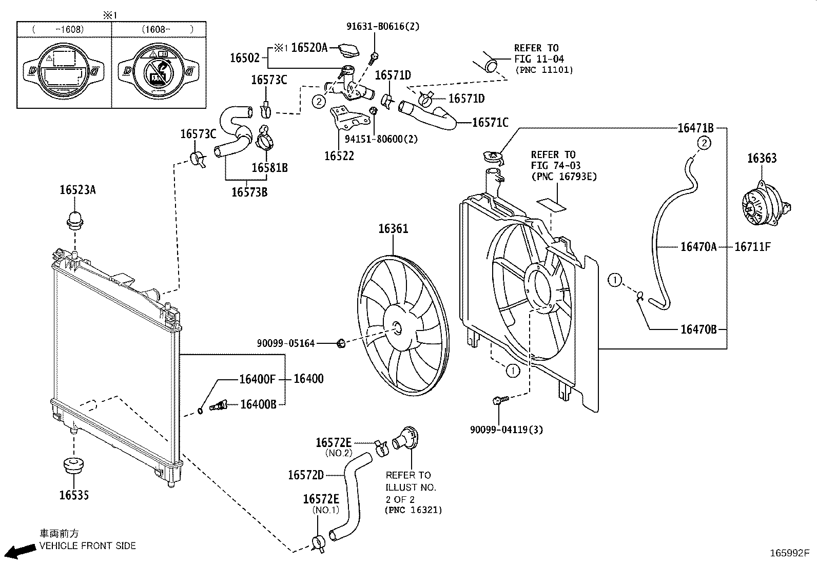 16363-21100 MOTOR, COOLING FAN product image