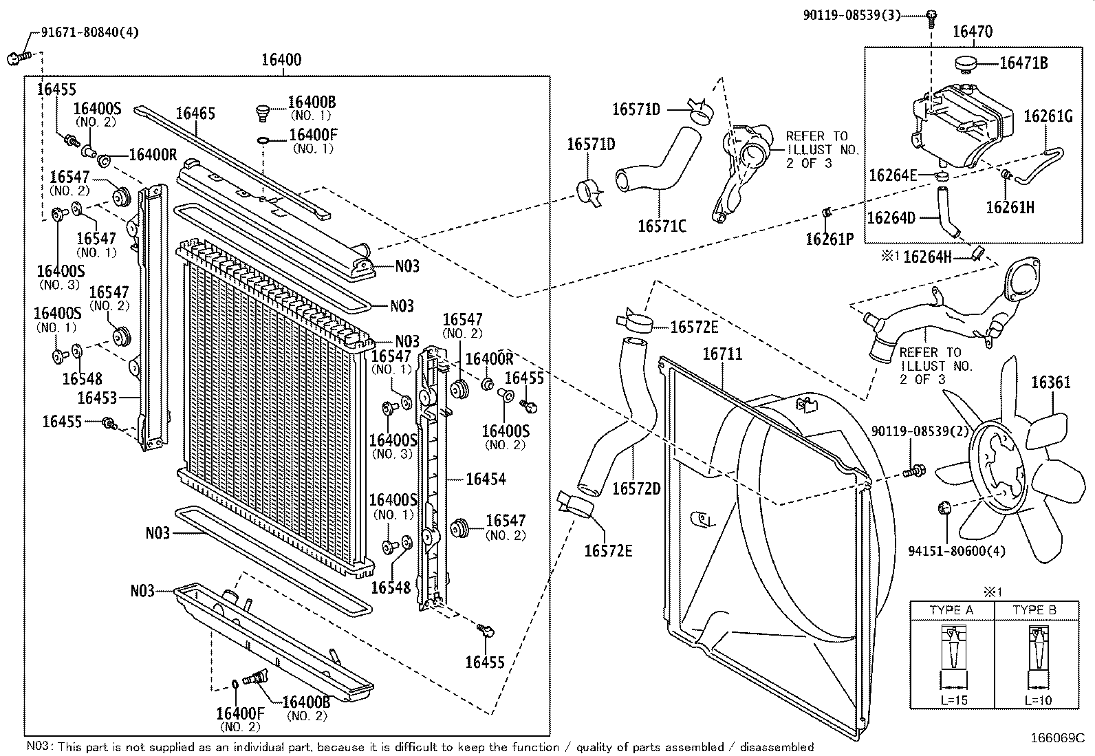 16264-38040 HOSE, WATER BY-PASS, NO.2 product image