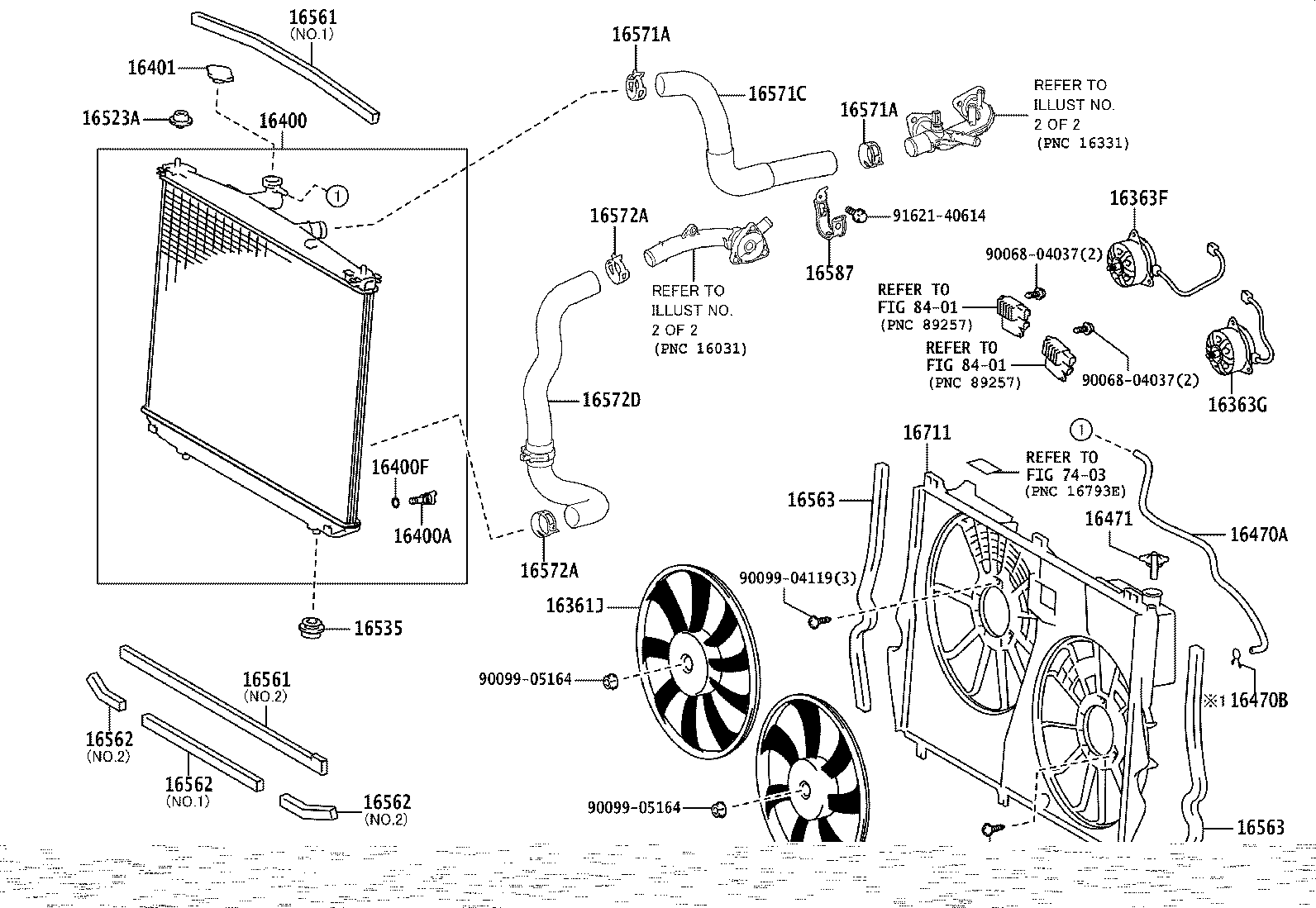 16561-31160 SEAL, RADIATOR TO SUPPORT, NO.1 product image