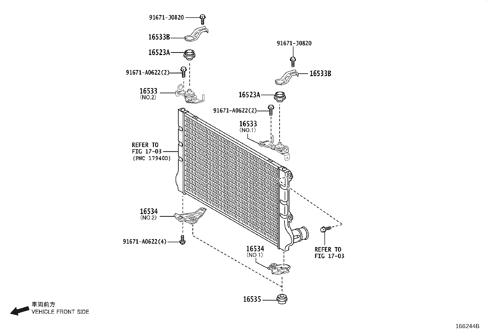 16264-26060 HOSE, WATER BY-PASS, NO.2 product image