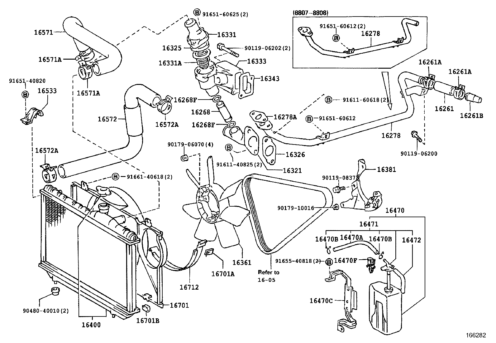 16381-88340 BAR, FAN BELT ADJUSTING product image
