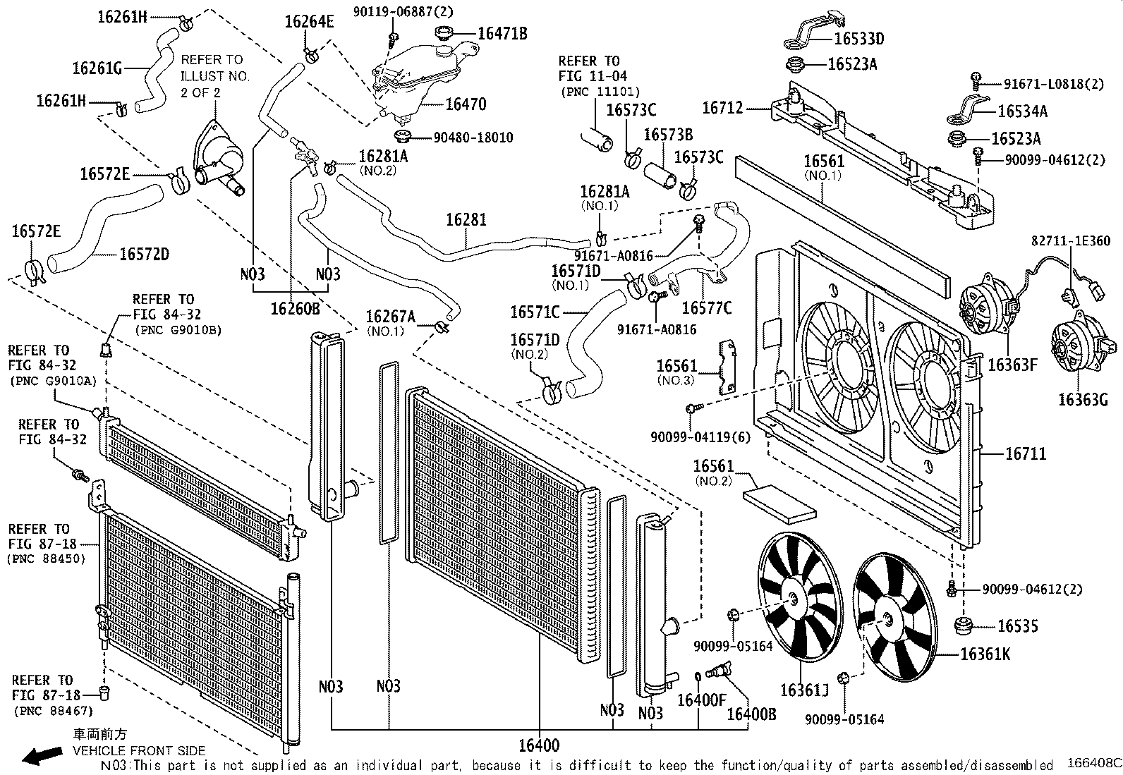 16260-37110 PIPE ASSY, WATER BY-PASS product image